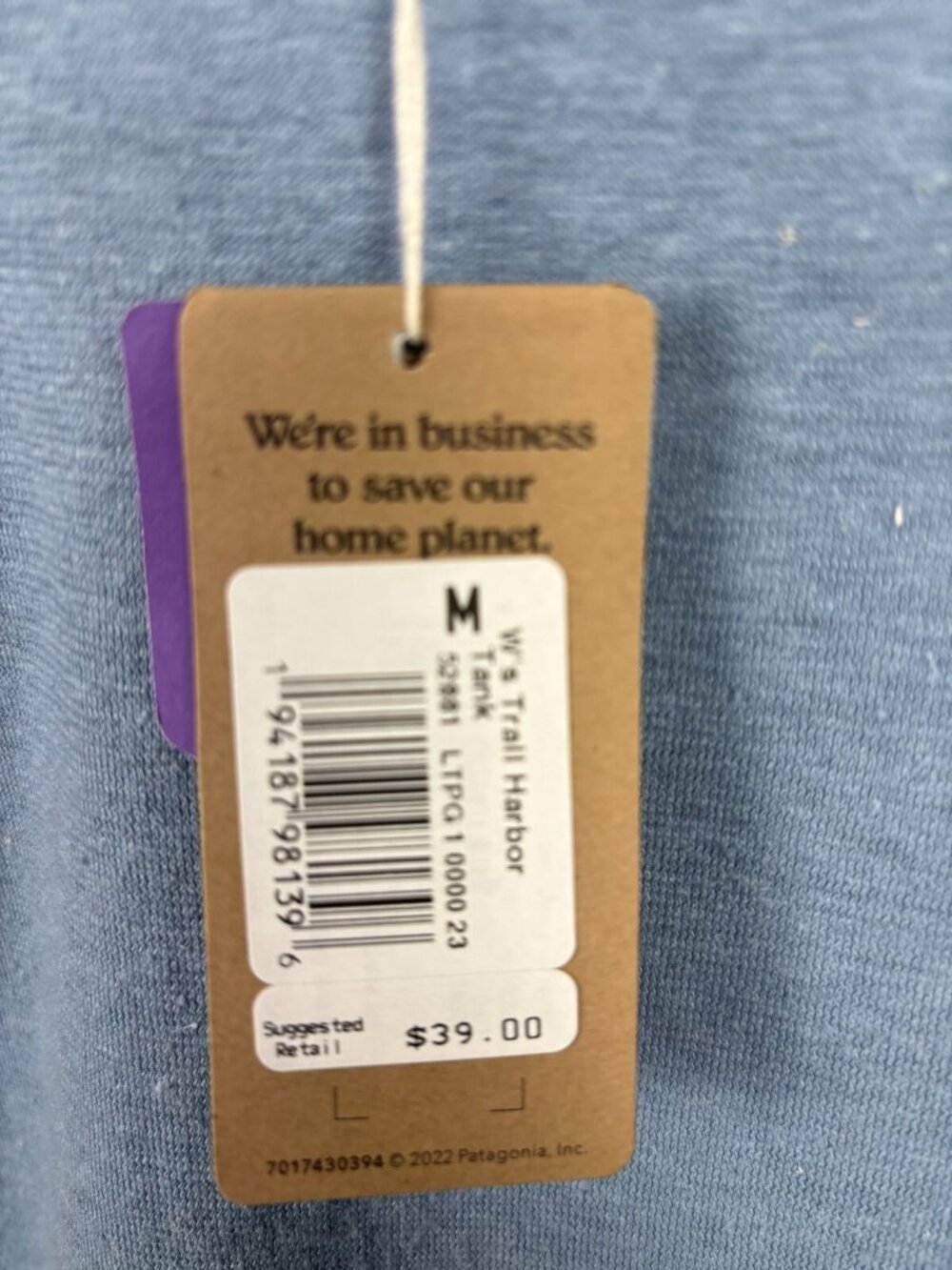 Patagonia Women’s Trail Harbor Tank Top Light Plume Grey Medium New With Tag's. - Picture 6 of 8